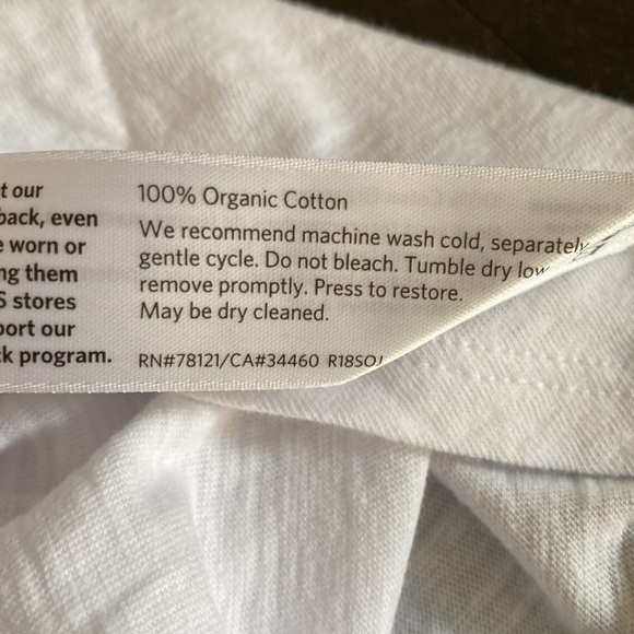 Eileen Fisher White T-Shirt Medium - Picture 6 of 7